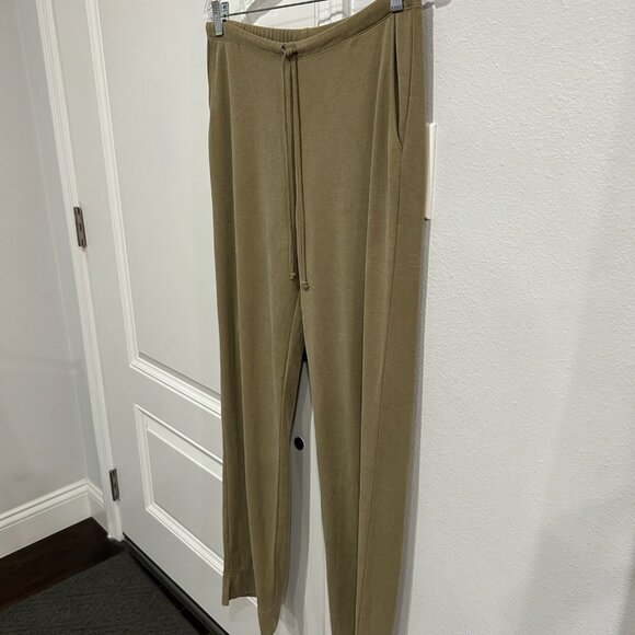 Carole Little Sport Womens Beige Wide Leg Drawstring Pants Size M Relaxed Fit - Picture 3 of 9